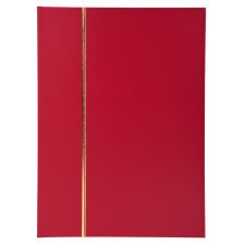 Album de timbres simili-cuir 32 pages noires - 22,5x30,5 cm - Rouge