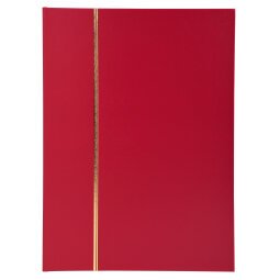 Stamp Album Faux Leather Cover 32p Black - Red