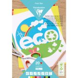 PAPIER COULEUR RECYCLÉ, Bloc de 20 feuilles 210g/m2 au format A4 (21x29 ,7cm), Assortiment - 10 couleurs - Assortiment