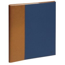 Agenda de bureau Eurotime 27S spiralé Denim 21 x 27 cm Semainier Janvier à décembre 2025 - Bleu marine