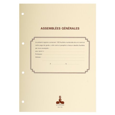 Le Dauphin Refill sheets for Legal Registers 297x210 - White