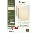 Cubiertas para encuadernar A3 270 g simil cuero marfil de Exacompta paquete de 100