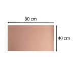 Sous-mains, 400 x 800 mm, gris / nude