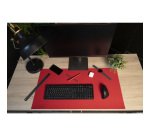 Exacompta PU Desk Mat 40x80cm - Black /Red