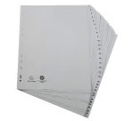 Intercalaire A4+ polypropylène gris Exacompta 31 onglets numériques gris - 1 jeu