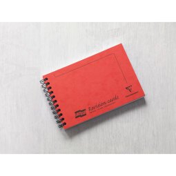 Revision Cards Europa carnet reliure intégrale 15,2x10,2cm 50 feuilles ligné papier 170 g - Rouge