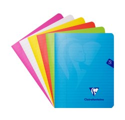 Sewn notebook Clairefontaine Mimesys 16.5 x 21 cm ruled 72 pages assorted colors