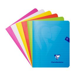 Mimesys polypro stapled notebooks 168x210, lined and margin - assortment