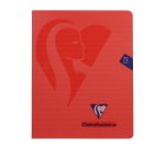Cahier piqué Clairefontaine Mimesys 16,5 x 21 cm ligné 72 pages couleurs assorties