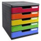 MODULO A4 5 draw black/harlequin glossy - Harlequin