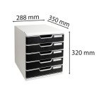 Module de classement Modulo Office 5 tiroirs fermés