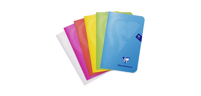 Mimesys, Heft 9x14 cm, 48 Blatt kariert, Einband aus Polypropylen, Farben sortiert - Sortiert