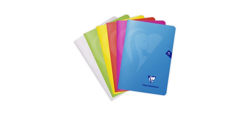 Carnet piqué Clairefontaine Mimesys 14,8 x 21 cm assorti aléatoire 5 x 5 - 96 pages