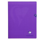 Cahier piqué Clairefontaine Mimesys 24 x 32 cm grands carreaux 48 pages couleur assorties