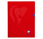 Cahier piqué Clairefontaine Mimesys 24 x 32 cm grands carreaux 140 pages  couleurs assorties