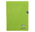 Cahier piqué Clairefontaine Mimesys 24 x 32 cm grands carreaux 140 pages  couleurs assorties