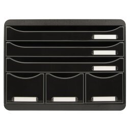 STORE-BOX MAXI 6 drawers ECOBlack glossy - Glossy black