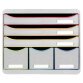 Module de classement Storebox 6 tiroirs Black Office - Blanc/arlequin