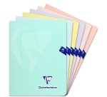 Cahier piqué Clairefontaine Mimesys Pastel 17 x 22 cm grands carreaux 48 pages couleurs assorties