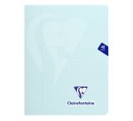 Cahier piqué Clairefontaine Mimesys Pastel 17 x 22 cm grands carreaux 48 pages couleurs assorties