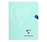 Cahier piqué Clairefontaine Mimesys Pastel 17 x 22 cm grands carreaux 48 pages couleurs assorties