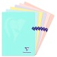 Cahier piqué Clairefontaine Mimesys Pastel 24 x 32 cm grands carreaux 48 pages couleurs assorties