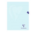 Cahier piqué Clairefontaine Mimesys Pastel 24 x 32 cm grands carreaux 48 pages couleurs assorties