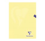 Cahier piqué Clairefontaine Mimesys Pastel 24 x 32 cm grands carreaux 48 pages couleurs assorties