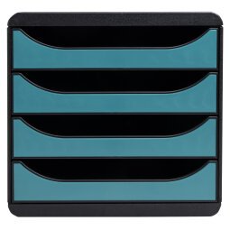 Skandi Big Box 4 drawer filing module - Pacific Blue