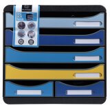 Cassettiera Big Box Maxi 6 cassetti Bee Blue - Colori assortiti