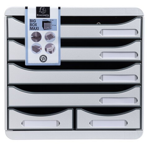 Module de classement Big Box Maxi 6 tiroirs Office - Gris lumière