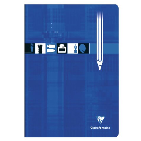 Cahier Dessin piqué A4 32 pages uni Bleu - Bleu