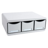 Cassettiera Toolbox 3 cassetti Office - Grigio chiaro