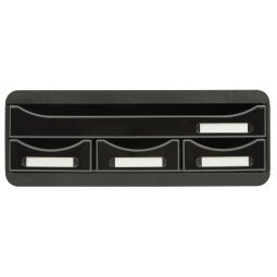 TOOLBOX MINI 4 drawer black/glossy white