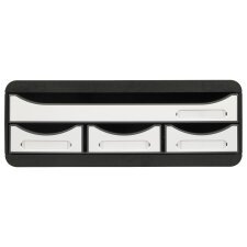 TOOLBOX MINI 4 drawer black/glossy white - Glossy white