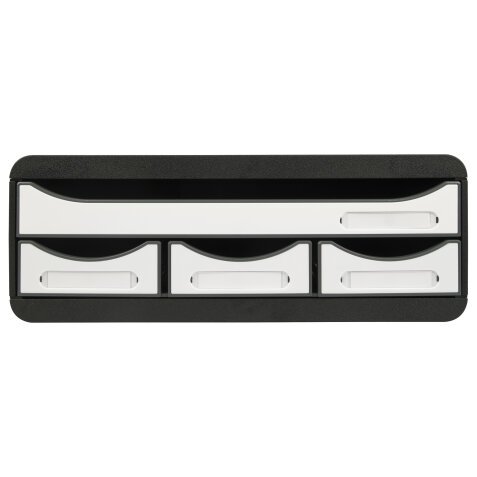 TOOLBOX MINI 4 drawer black/glossy white