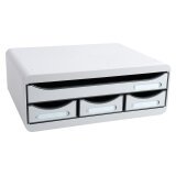 Module de classement Toolbox 4 tiroirs Office - Gris lumière
