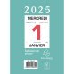 Bloc éphéméride neutre sans support 9,8 x 13,4 cm - 2025 - Vert