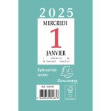 Bloc éphéméride neutre sans support 6,5 x 9,7 cm - 2025 - Vert