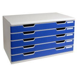 MODULO A3 (5 drawers) light grey/blue