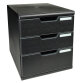 MODULO A4 - 3 drawers ECOBlack black - Black