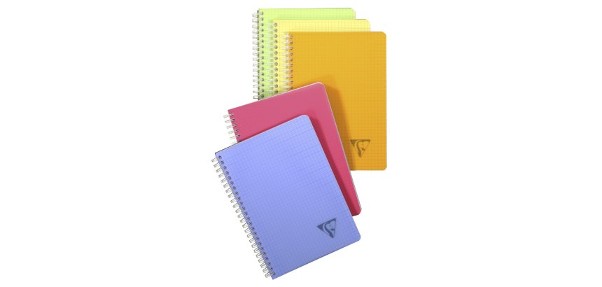 Carnet reliure intégrale Linicolor FRESH Clairefontaine 14,8 x 21 cm - 5 x 5 - 180 pages