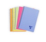 Carnet spirale Clairefontaine Linicolor Fresh 14,8 x 21 cm assorti aléatoire ligné - 180 pages