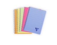 Spiral notebook Clairefontaine Linicolor Fresh 14.8 x 21 cm randomly assorted lined - 180 pages