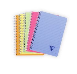 Spiral notebook Clairefontaine Linicolor Fresh 14.8 x 21 cm randomly assorted lined - 180 pages