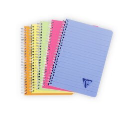 Clairefontaine linicolor, wirobound notebooks, 14,8x21, 90sheets, l, ass colour - assortment