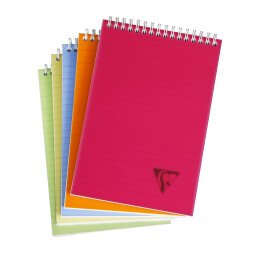 Bloc reliure intégrale Linicolor FRESH en-tête A4 80 feuilles détachables lignées couverture plastique polypropyène rainuré Couleur aléatoire - Assortis