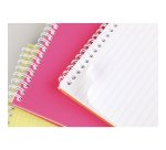 Bloc reliure intégrale Linicolor FRESH en-tête A5 160 pages détachables ligné couverture plastique polypropyène rainuré Couleur aléatoire - Assortis