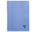 Cahier spirale Clairefontaine Linicolor fresh 21 x 29,7 cm 180 pages ligné + marge couverture plastique polypropyène rainuré Couleur aléatoire - Assortis