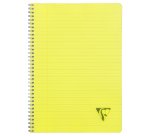 Cahier spirale Clairefontaine Linicolor fresh 21 x 29,7 cm 180 pages ligné + marge couverture plastique polypropyène rainuré Couleur aléatoire - Assortis